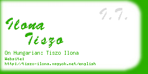 ilona tiszo business card
